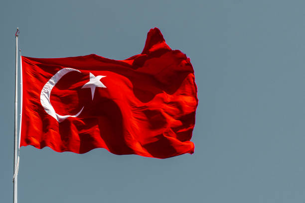 istock Turkish national flag hang on a pole 1062905308