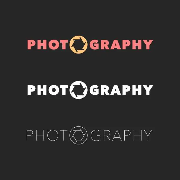 Vector illustration of Photography - Typography Series