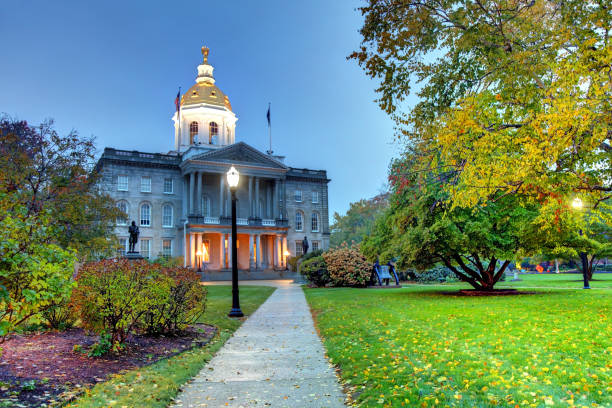 new hampshire state house - concord new hampshire stockfoto's en -beelden