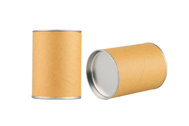istock tin can with blank brown label isolated on white background - clipping paths 1062912852
