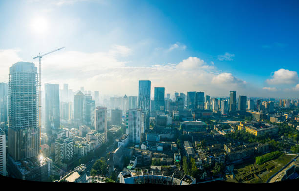 istock Aerial view Chengdu skyline 1062914502