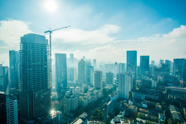 istock Aerial view Chengdu skyline 1062914864