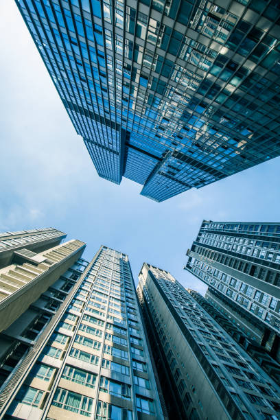 istock Low angle view of the skyscrapers 1062921074