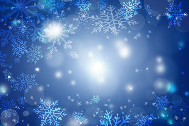 Abstract Christmas background Abstract blue and white Christmas background with snowflakes, snow fall and bokeh. Abstract Christmas background greeting card white decoration glitter stock pictures, royalty-free photos & images