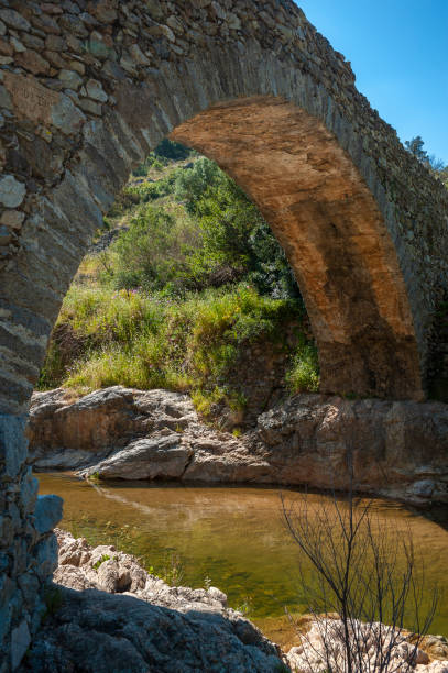 istock Arch bridge Le Pont des Fees in Grimaud-Village 1062946894