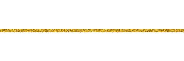 Vector illustration of Gold seamless glitter line for use as a design element