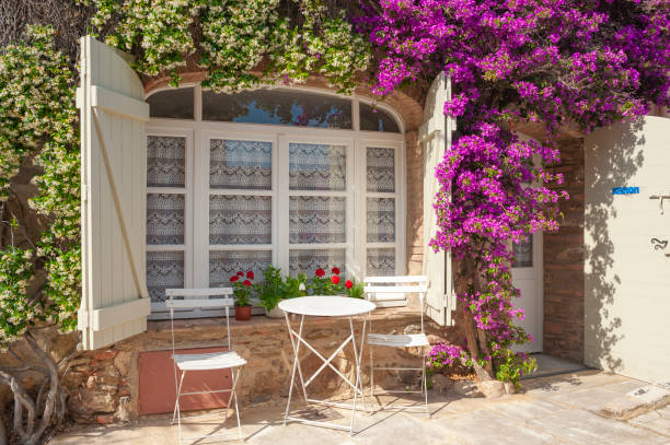 istock Window with Bougainvillea in Grimaud-Village 1062949942