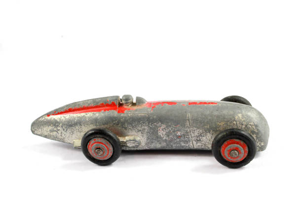 istock Vintage Toy Racing Cars On White Background 1062952658