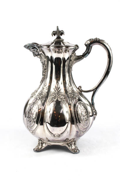 istock Vintage Antique Steam Punk Style Kettle Teapot on White Background 1062952746