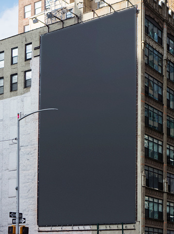 Blank billboard in New York City