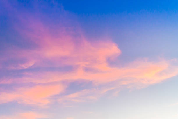 istock Dramatic red cloud against blue sky in the evening before sunset and sunrise. 1062964992