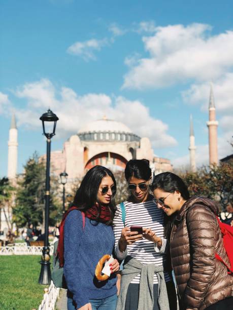 istock Young tourists searching for a place in Istanbul 1062967262