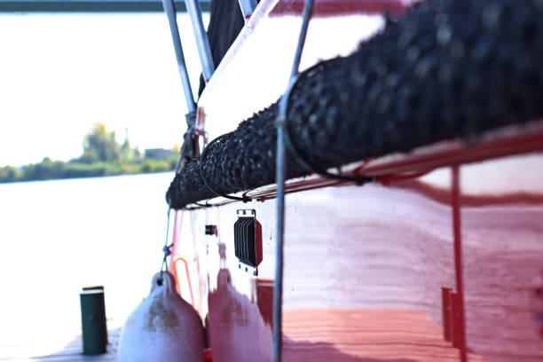 istock River fast boats black rope 1062980116
