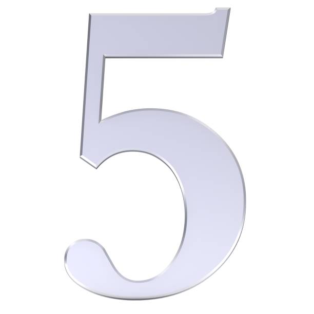 istock number 5 silver 3d sign isolated on white background 1062983174