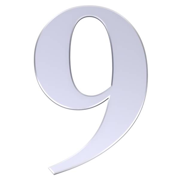 istock number 9 silver 3d sign isolated on white background 1062984270