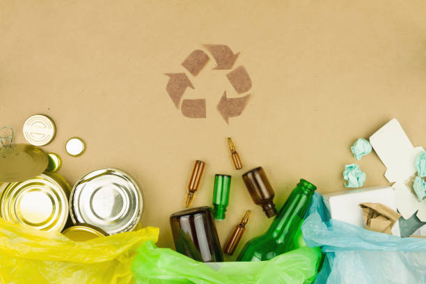 istock Recycle arrow symbol sign with garbage trash 1062987156