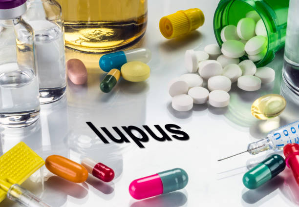 Lupus, medicines as concept of ordinary treatment, conceptual image stock photo