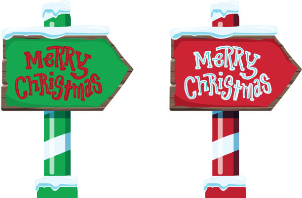 istock Wooden winter Merry Christmas sign with handwriting or hand lettered text 1063017452