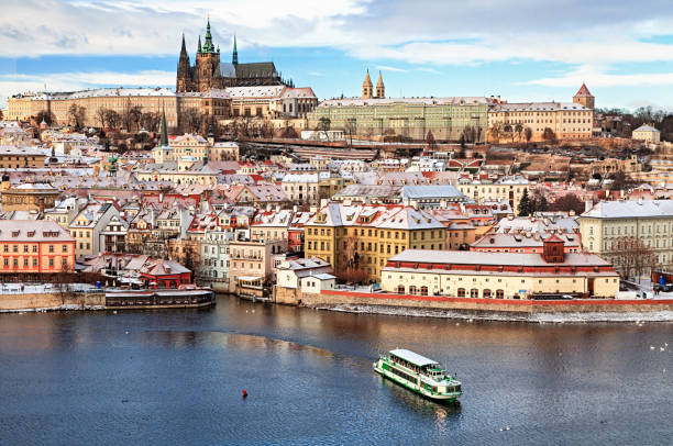 istock View of Prague at winter over Vltava river 1063019548