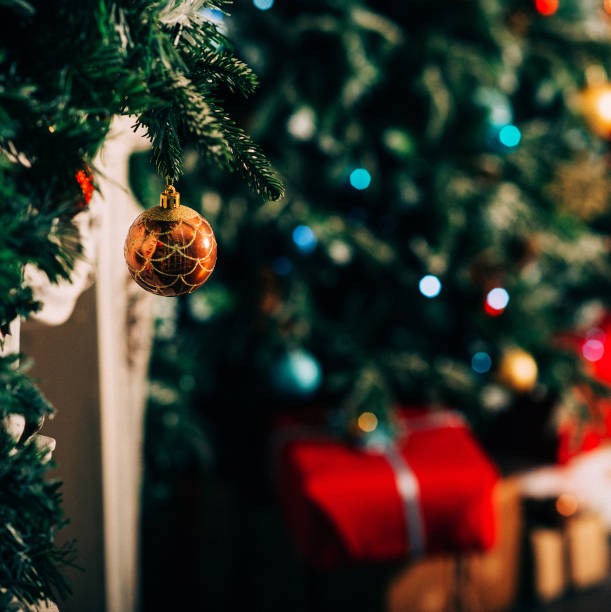 istock Background, square blank: Christmas tree decor, gifts, toys. 1063021400