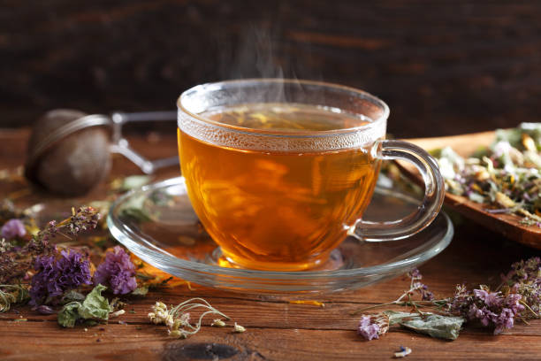 istock Cup of herbal tea with various herbs 1063022990