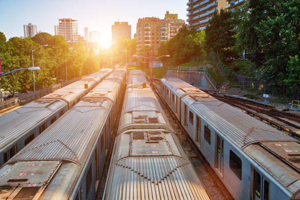 istock Toronto Subway TTC Depot servicing a fleet of subway trains 1063024450