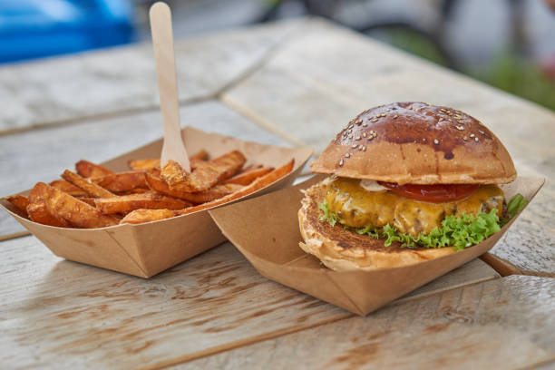 istock nice cheeseburger and sweet potato fries 1063028356