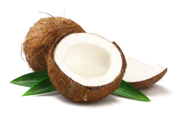 istock Ripe coconut with leaves 1063030634