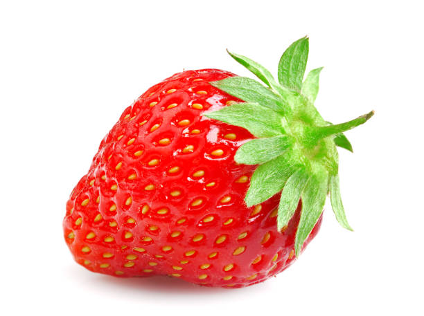 istock Ripe juicy strawberry isolated on white 1063031812