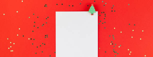 istock Christmas greeting postcard mockup with glitter 1063033054