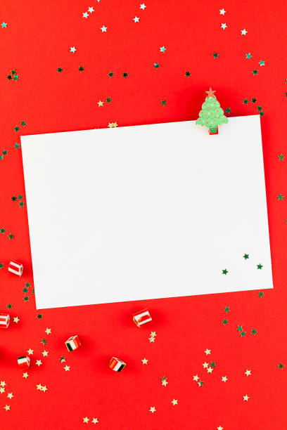 istock Christmas greeting postcard mockup with glitter 1063034118