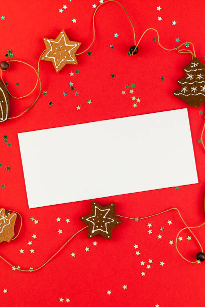 istock Christmas greeting postcard mockup with glitter 1063035206