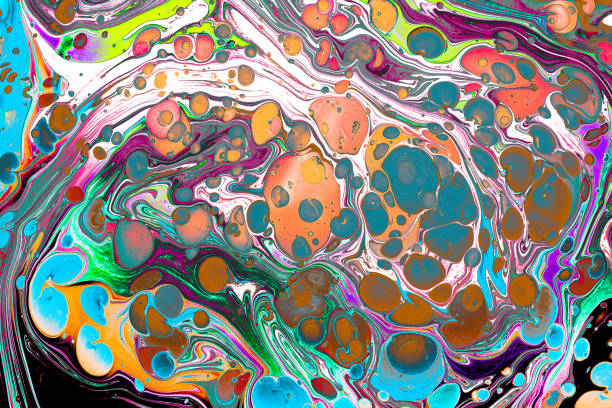 istock Abstract grunge art background texture with colorful paint splashes 1063037638