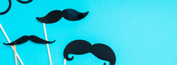 istock Paper moustaches for men fathers dad concept 1063037930