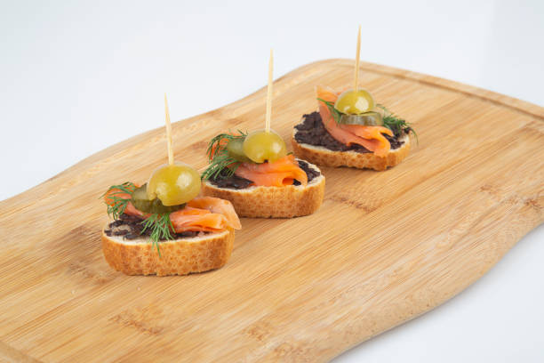 Salmon fish steck on the cutting board