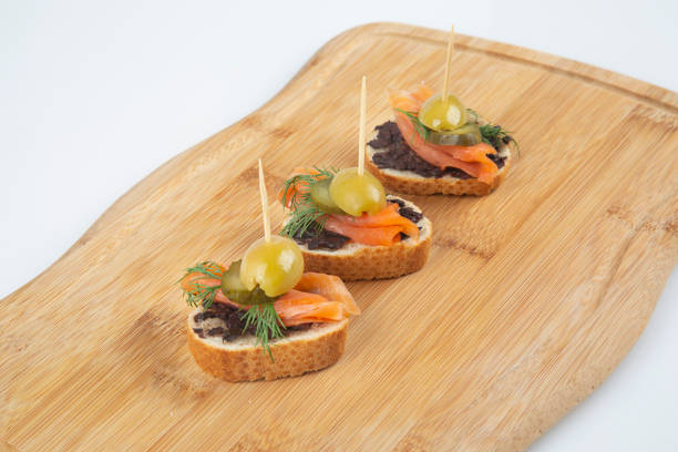 Salmon fish steck on the cutting board