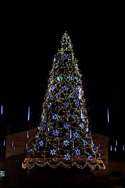 istock Beautiful shining christmas tree In Vinnytsia, Ukraine 1063043770