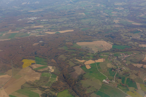 istock Picturesque view through airplane window 1063068066