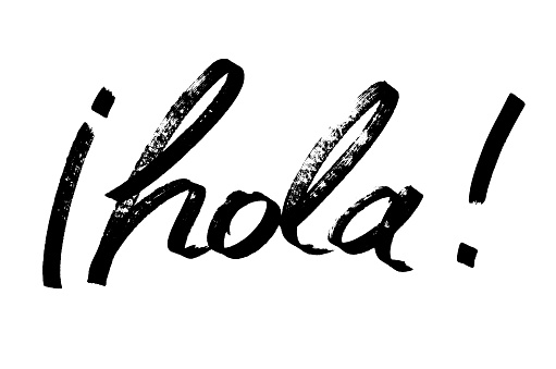 Hola! - Modern calligraphy, marker pen lettering. (Hola = Hello in Spanish)