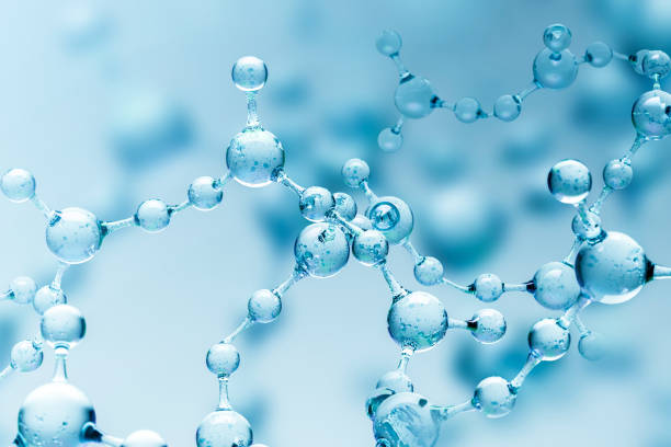 青青い透明な分子モデル - oxygen ストックフォトと画像