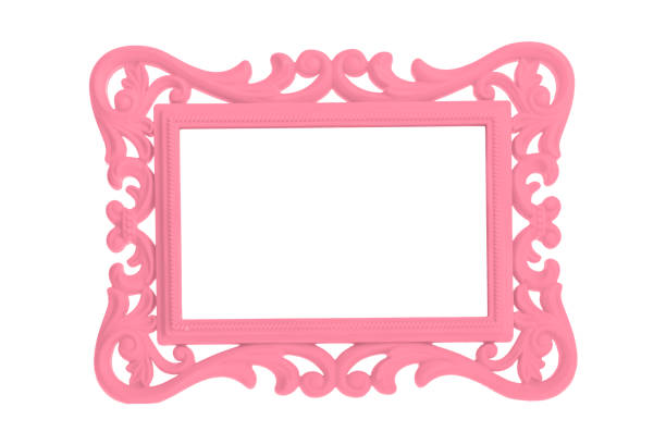 istock Modern plastic bright color picture frame with antique styling isolated on white background. 1063079838