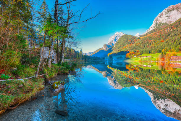 istock Fantastic autumn sunrise of Hintersee lake 1063079978