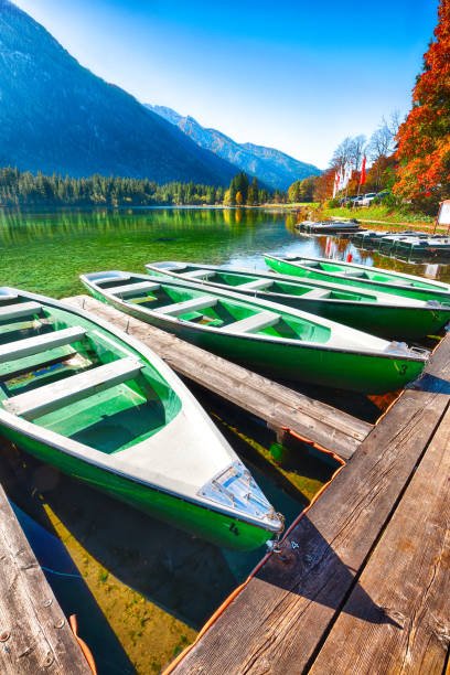 istock Fantastic autumn sunrise of Hintersee lake 1063081584