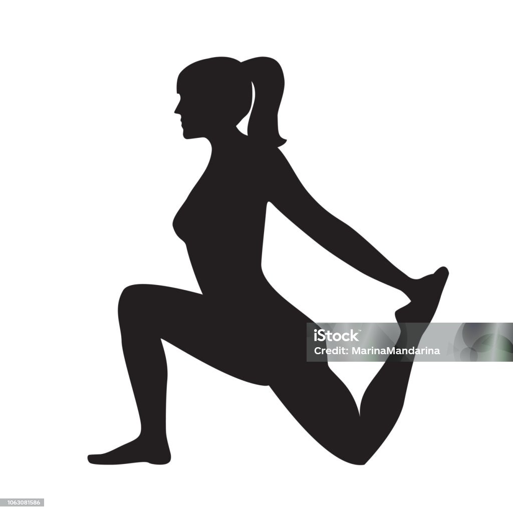 Girl yoga silhouette. Girl yoga silhouette. It can be used as - logo, pictogram, icon, infographic element. Abstract stock vector