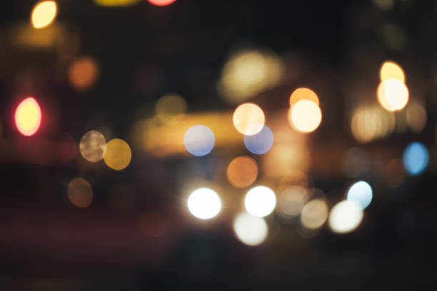 istock Defocused Background with Car Traffic Lights 1063083048