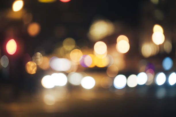 istock Defocused Background with Car Traffic Lights 1063083416