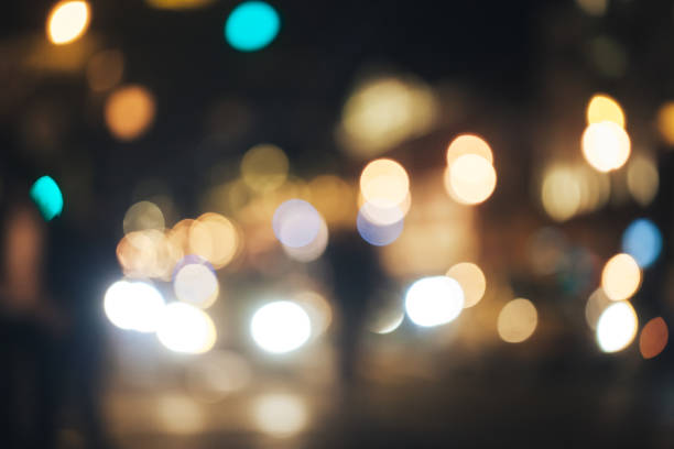istock Defocused Background with Car Traffic Lights 1063083514