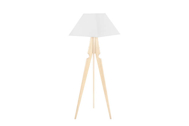 istock Decorative tripos standing light / FLOOR LAMP / LAMPSHADE isolated on white 1063097724