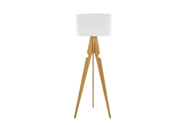 istock Decorative tripos standing light / FLOOR LAMP / LAMPSHADE isolated on white 1063097808