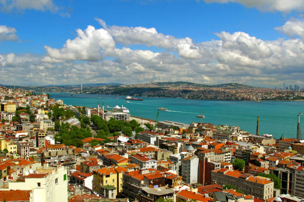 istock Bosphorus view from Galata Tower in Istanbul, Turkey. 1063099598